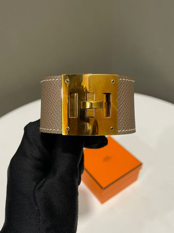 Hermes Kelly Dog Bracelet Etoupe