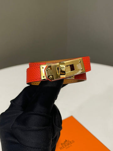 Hermes Kelly Double Tour Bracelet Feu Epsom