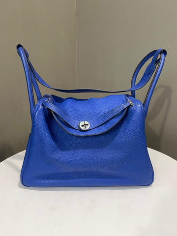 Hermes Lindy 34 Bleu Electrique Clemence