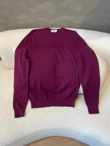 Hermes Maillon Chaine d'Ancre Crewneck Sweater Cyclamen