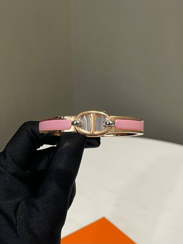 Hermes Mini Clic Chaine D Ancre Bracelet Rose Delirium