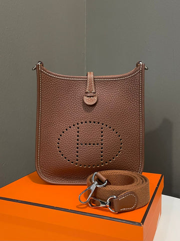 Hermes Mini Evelyn Gold Clemence PHW