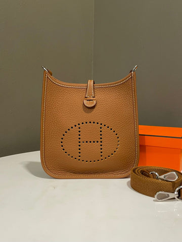 Hermes Mini Evelyn Gold Clemence
