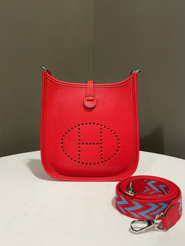 Hermes Mini Evelyn Rouge De Coeur Clemence