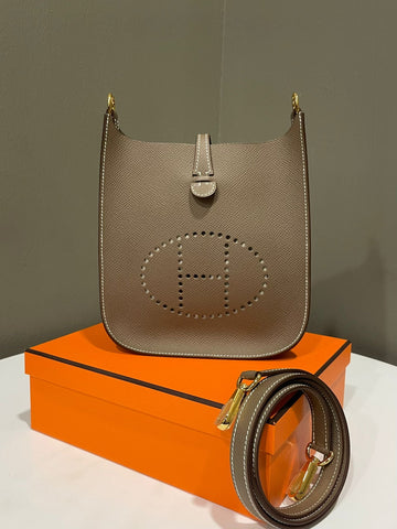 Hermes Mini Evelyn Sellier Etoupe
