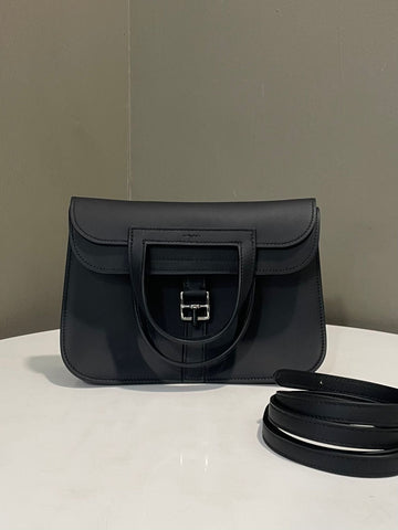 Hermes Mini Halzan Black Noir Swift