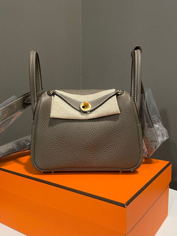 Hermes Mini Lindy Etoupe Clemence