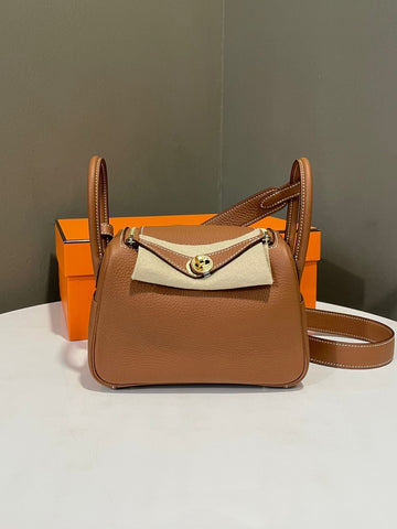 Hermes Mini Lindy II Gold Clemence
