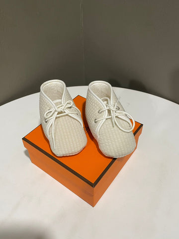 Hermes Paf Cabriole Booties Blanc Crème Size 19