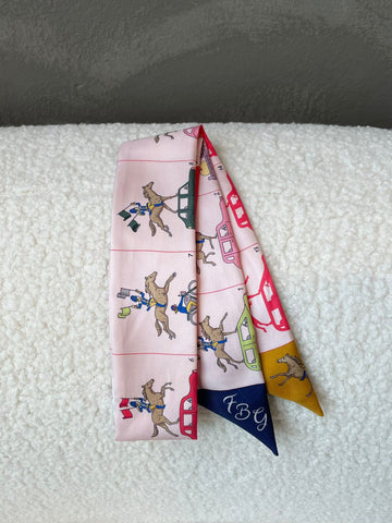 Hermès Parade Twilly Rose Pale / Marine Multicolor