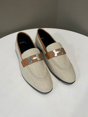 Hermes Paris Loafer Beige / Naturel PHW Size 38.5