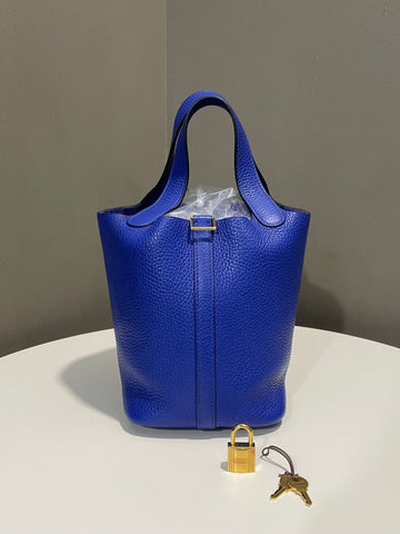 Hermes Picotin 18 Bleu Electric