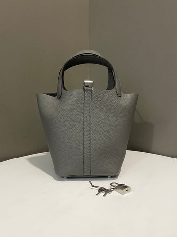 Hermes Picotin Lock 18 Gris Meyer Clemence