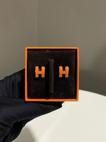 Hermes Pop H Earring Orange