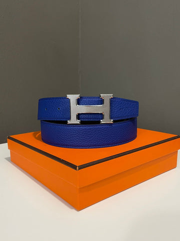 Hermes Reversible H belt Electric Blue / Black Noir