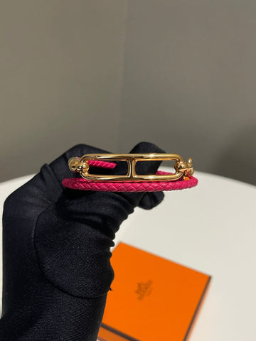 Hermès Roulis Double Tour Bracelet Rose