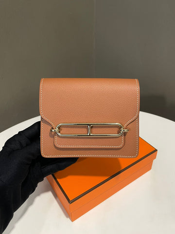 Hermes Roulis Slim Compact Gold Evercolor