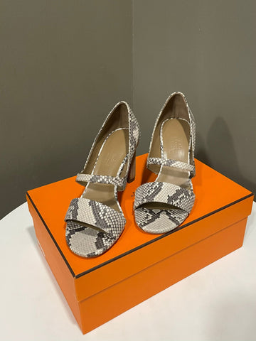 Hermes Wooden Heels  Python  Size 36.5