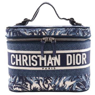 Dior Travel Vanity Embroidery Canvas Handbag