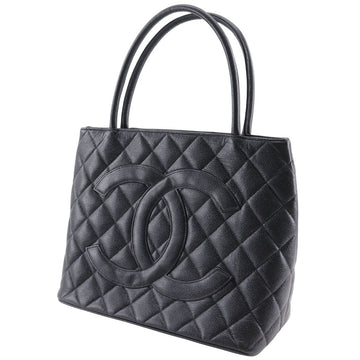 CHANEL Tote Bag A01804 Caviar skin black COCO Mark   Tote