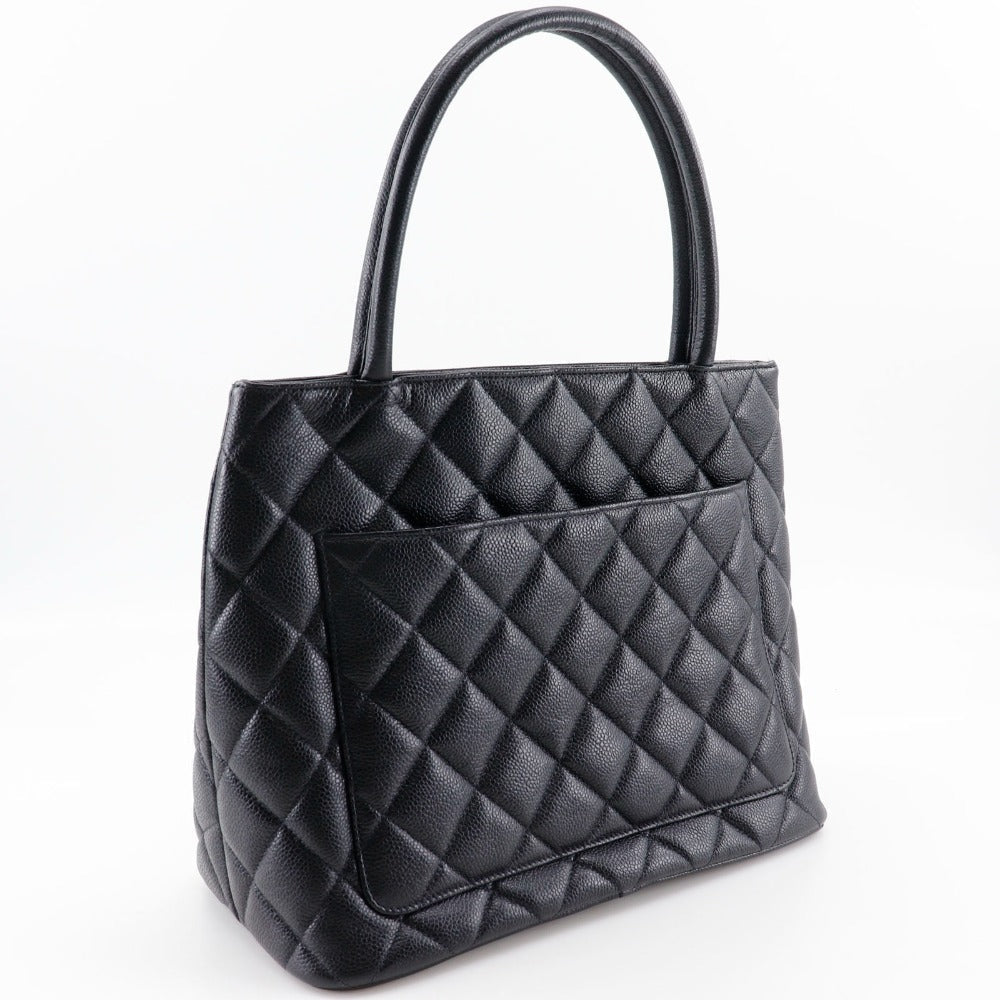 CHANEL Tote Bag A01804 Caviar skin black COCO Mark   Tote