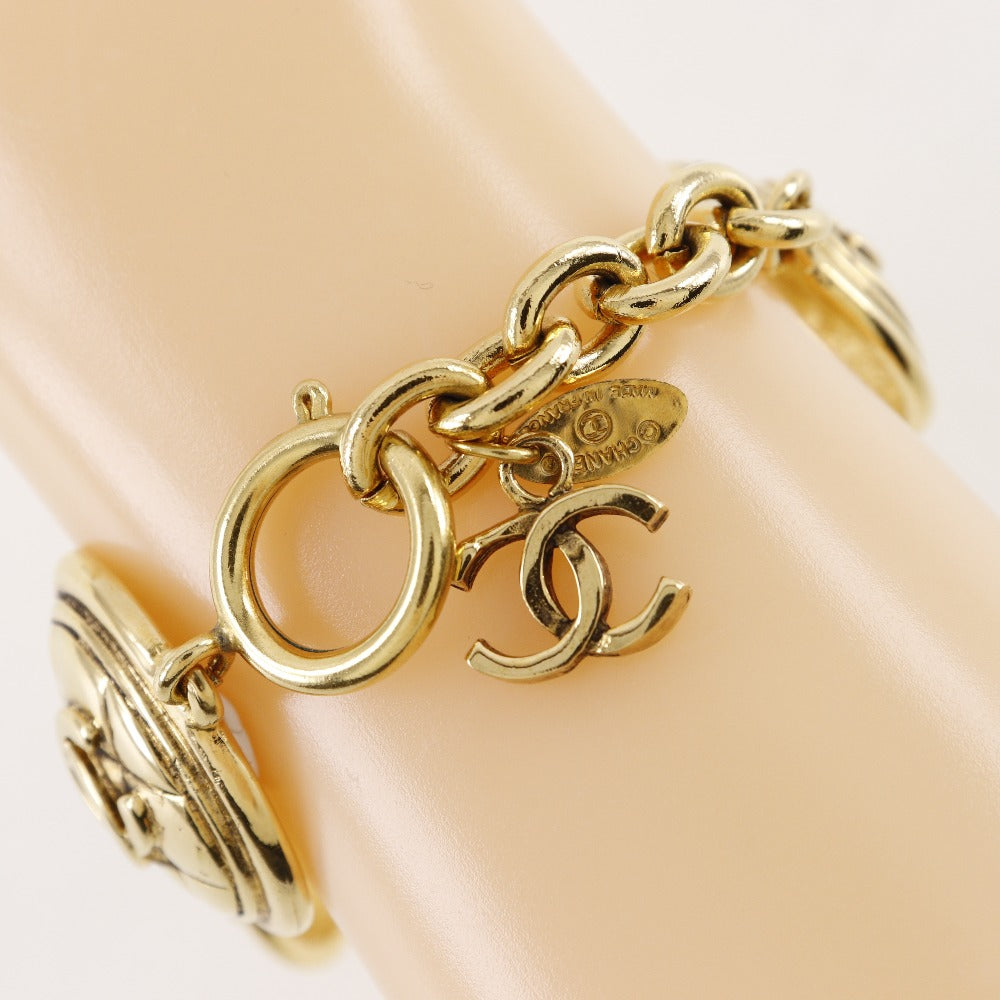 CHANEL bracelet Plated Gold gold Matrasse COCO Mark