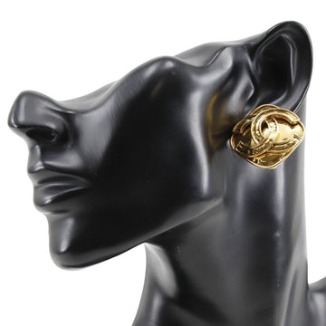 CHANEL Earring Plated Gold gold   COCO Mark