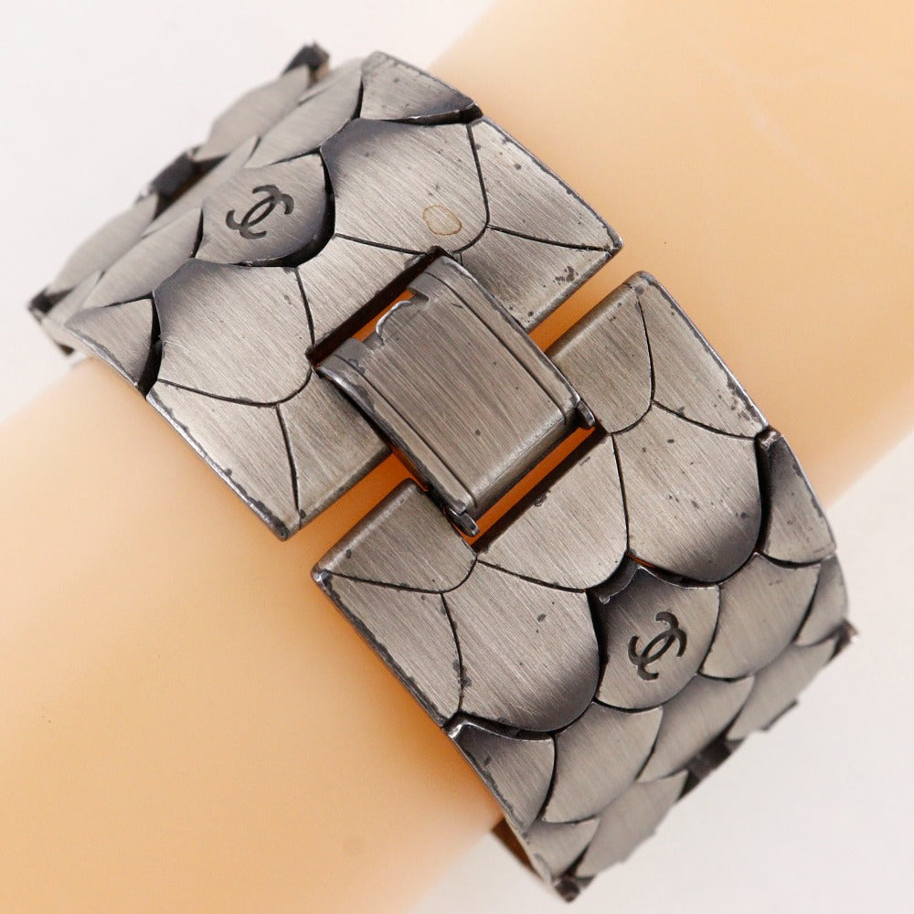 CHANEL bracelet metallic Silver COCO Mark