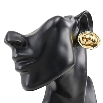 CHANEL Earring Plated Gold gold   COCO Mark