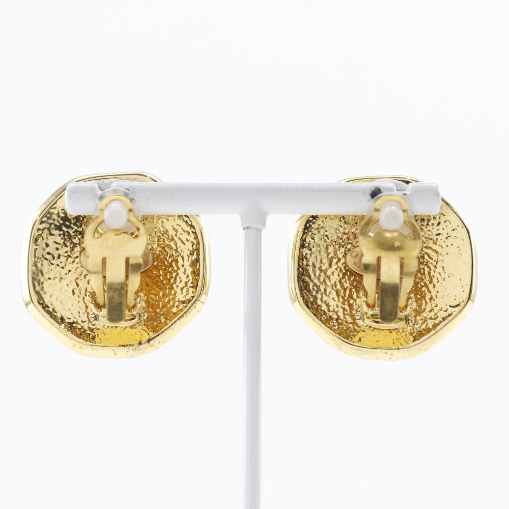 CHANEL Earring Plated Gold gold   COCO Mark