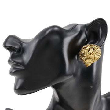 CHANEL Earring Plated Gold gold   COCO Mark