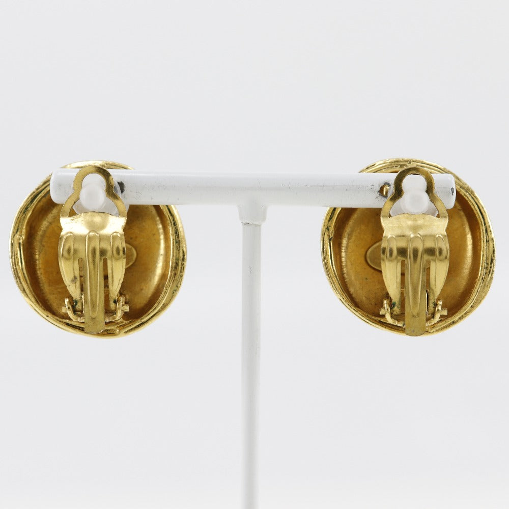 CHANEL Earring Plated Gold gold   COCO Mark