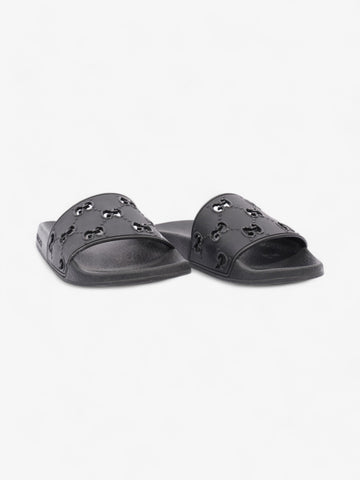 Gucci GG Slides Black Rubber EU 37 UK 4