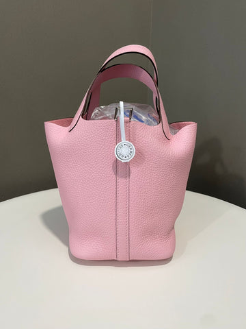 Hermes Picotin Lock 18 Rose Sakura Clemence