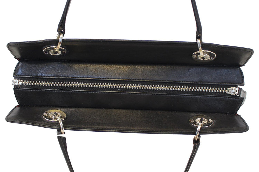 CHRISTIAN DIOR Black Studded Lady Dior Shoulder Bag