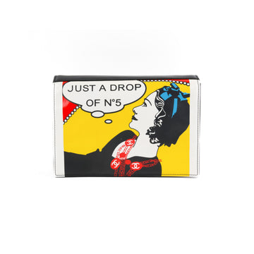 Chanel   Patent Graphic Clutch