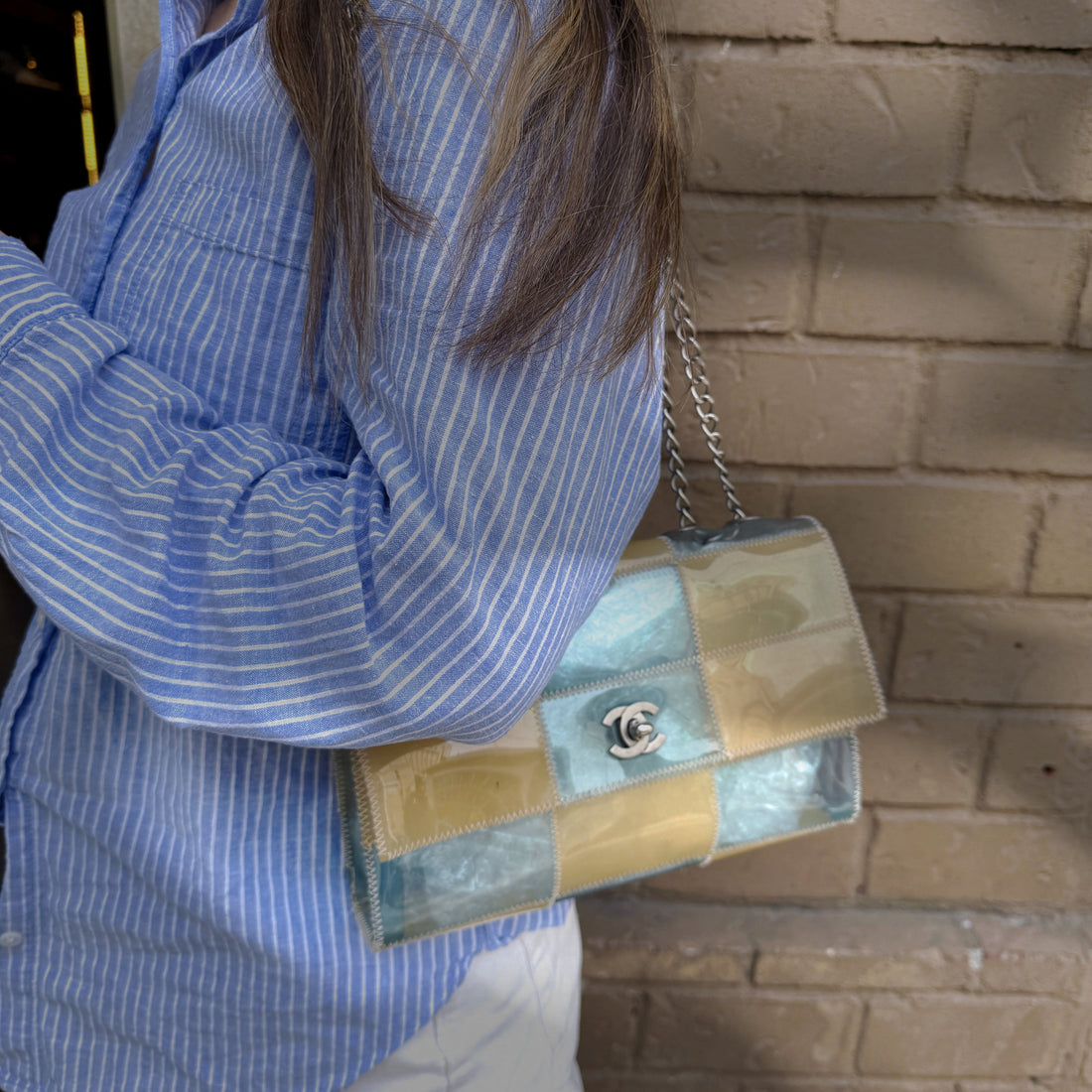 Chanel PVC Turnlock Flap Bag Year 1999
