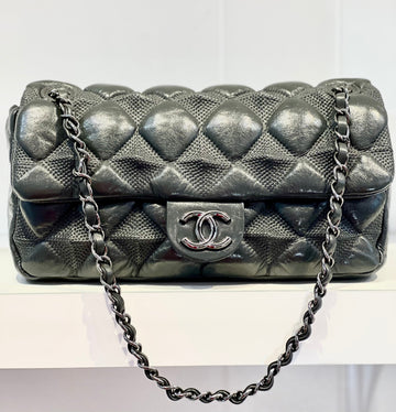CHANEL Bubble Flap Lambskin Bag