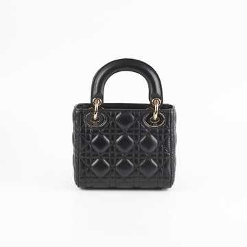 Mini Lady Dior Black Lambskin