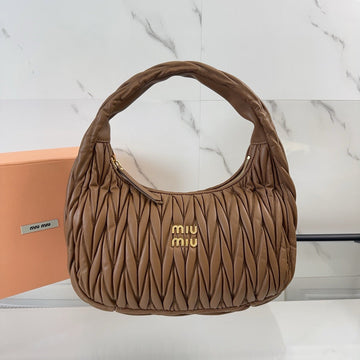 WANDER MATELASSE 29 BAG IN BROWN LAMBSKIN House Of Sarah Bags