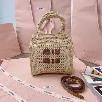 CROCHET TOTE BAG 23 IN NATURAL WOVEN RAFFIA House Of Sarah