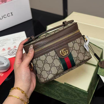GUCCI OPHIDIA MINI BAG 15 IN BROWN GG CANVAS House Of Sarah Bags
