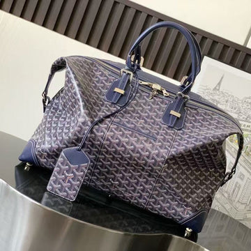 GOYARD BOEING 45 DUFFLE BAG IN NAVY BLUE GOYARDINE CANVAS House Of Sarah