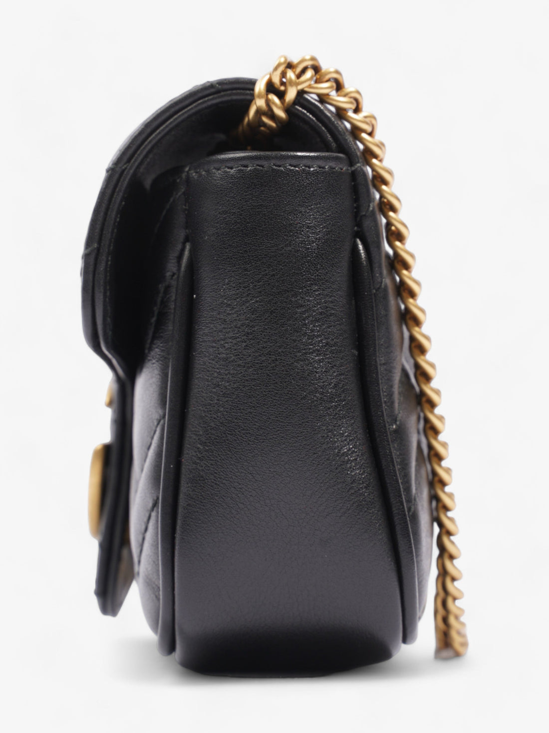 Gucci GG Marmont Black Matelasse Leather Super Mini