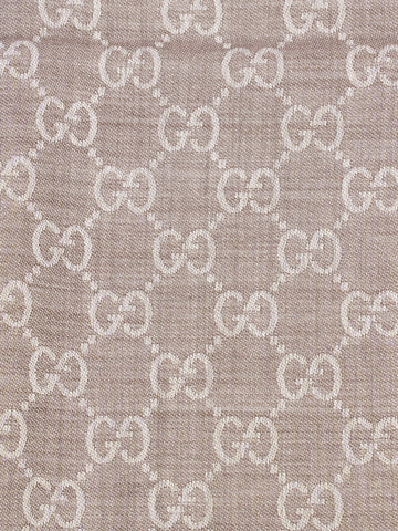Gucci Beige Gucci scarf Grey GG Supreme Wool