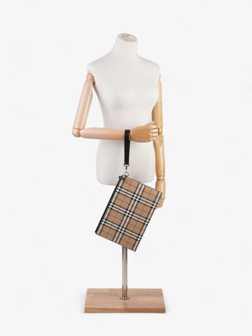 Burberry Check-Print Clutch   Check Cotton