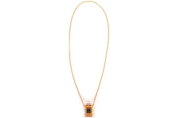 CHANEL   PERFUME NO.5 SET BRASS PERFUME NECKLACE, WITH BOX