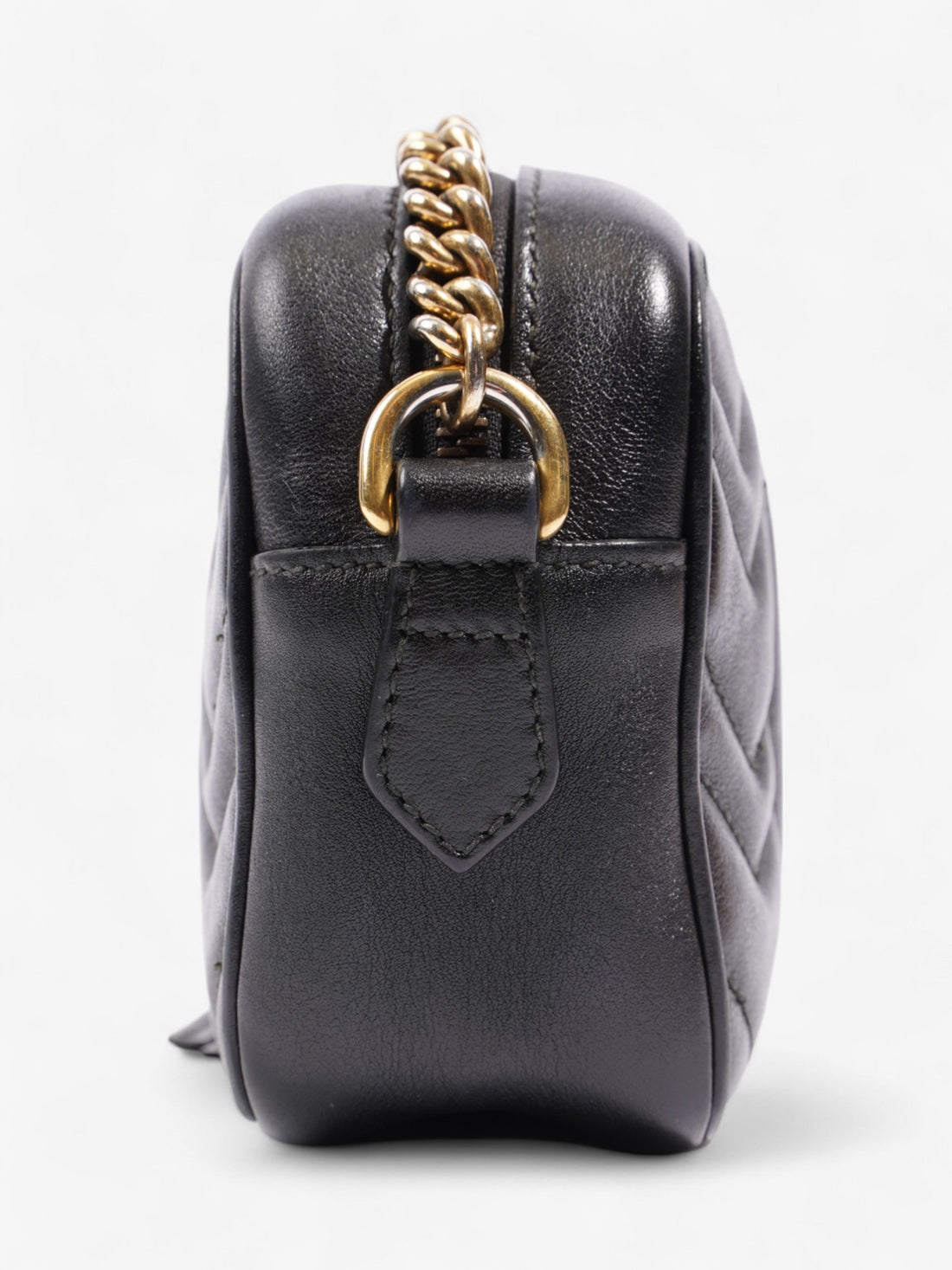 Gucci Marmont Black Matelasse Leather Mini