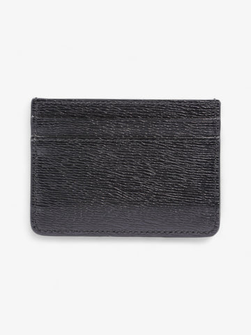 Gucci Logo  Holder Black / Gold Leather