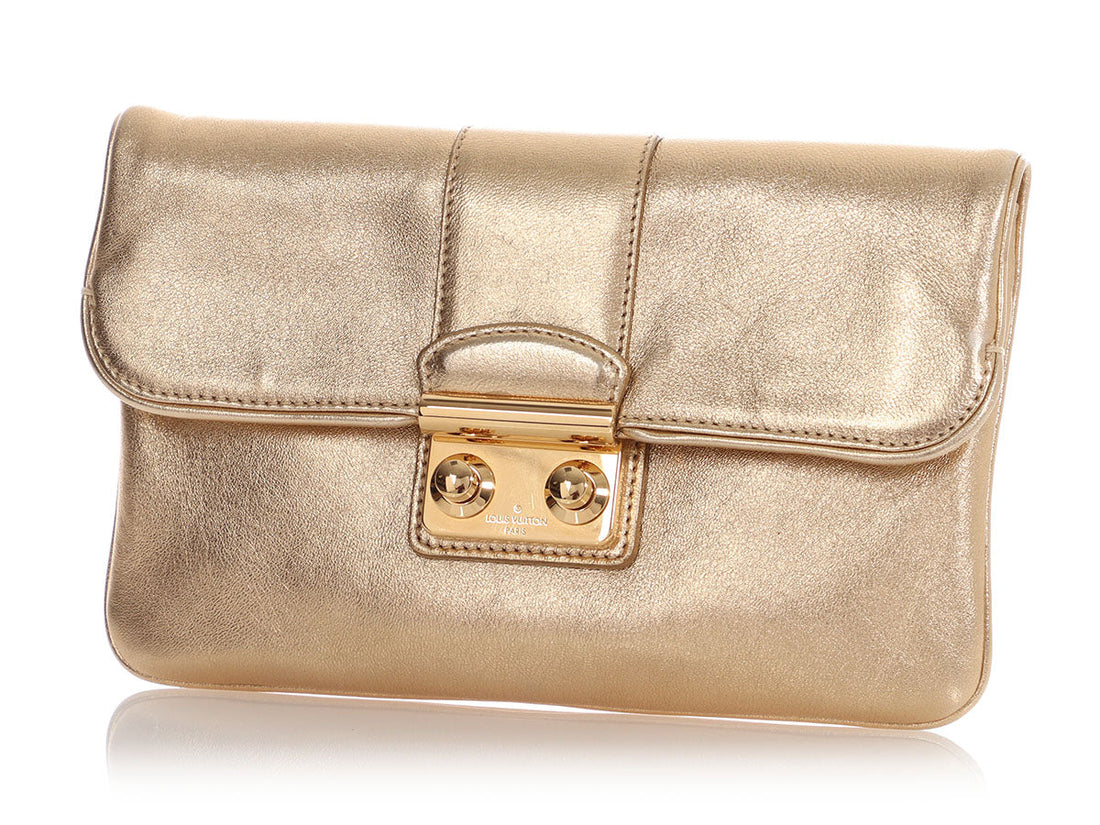 Louis Vuitton Gold Sofia Coppola SC Slim Clutch